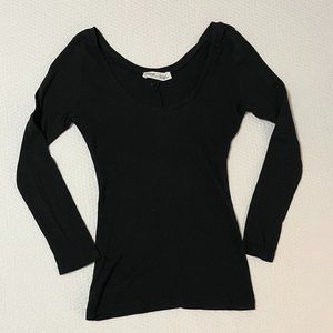 Black Entireworld Long Sleeve Ribbed Shirt, Type C Version 6, L